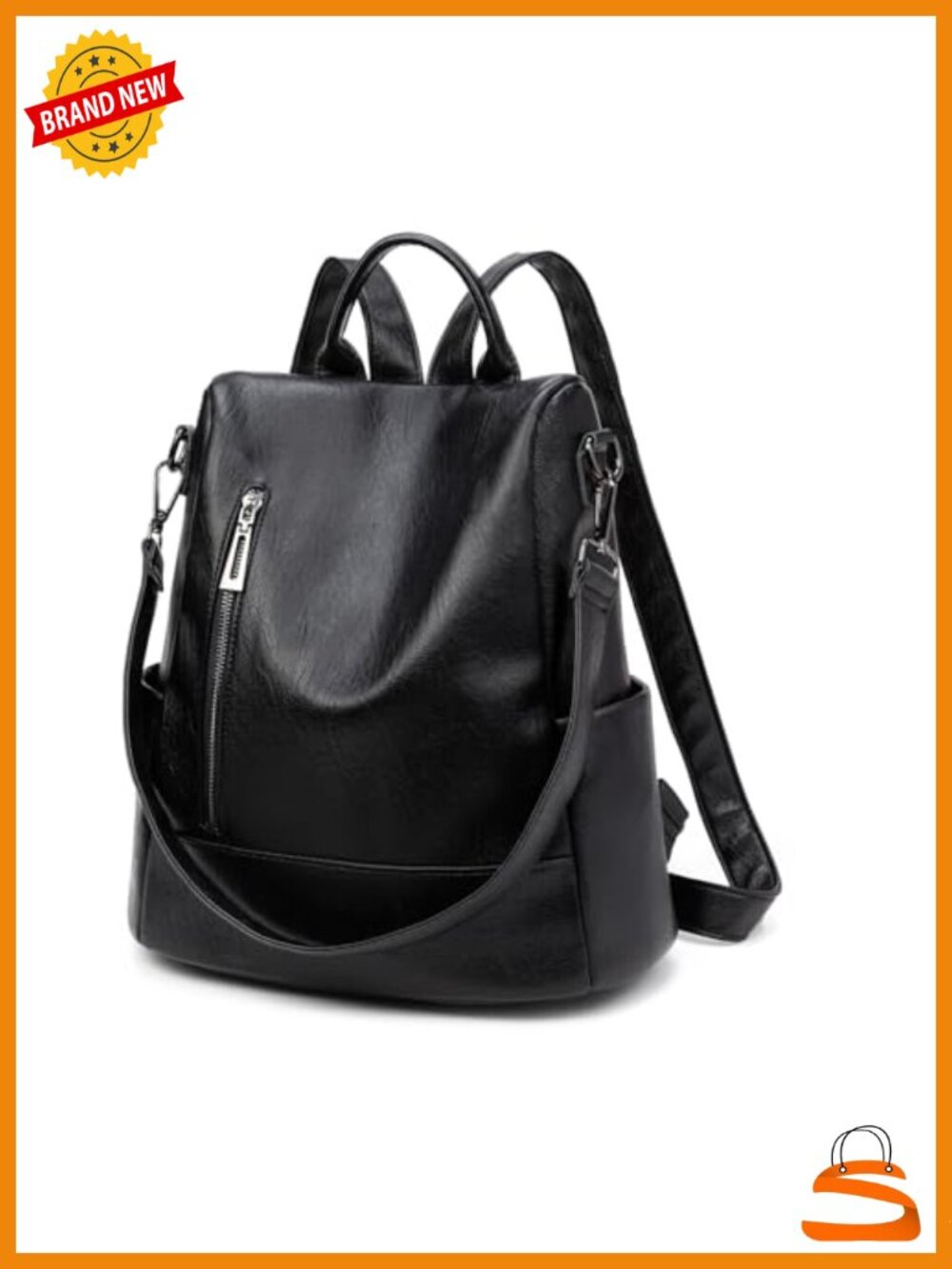 Fashion Backpack Purse Anti-theft Rucksack PU Leather Water-resistant Shoulder
